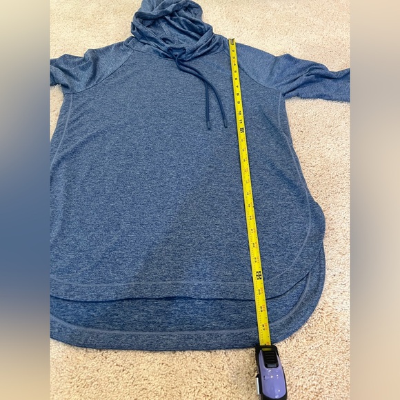 Athleta Uptempo Hoodie Sweatshirt Heathered Blue. Size Medium - Picture 5 of 7